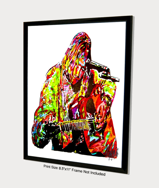 Kurt Cobain Nirvana Singer Rock Music Poster Print Wall Art 8.5x11