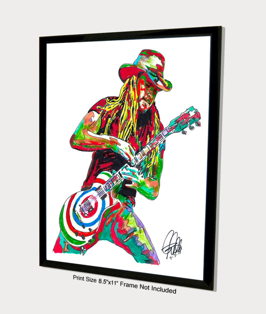 Zakk Wylde Black Label Society Ozzy Guitar Rock Music Poster Print Art 8.5x11