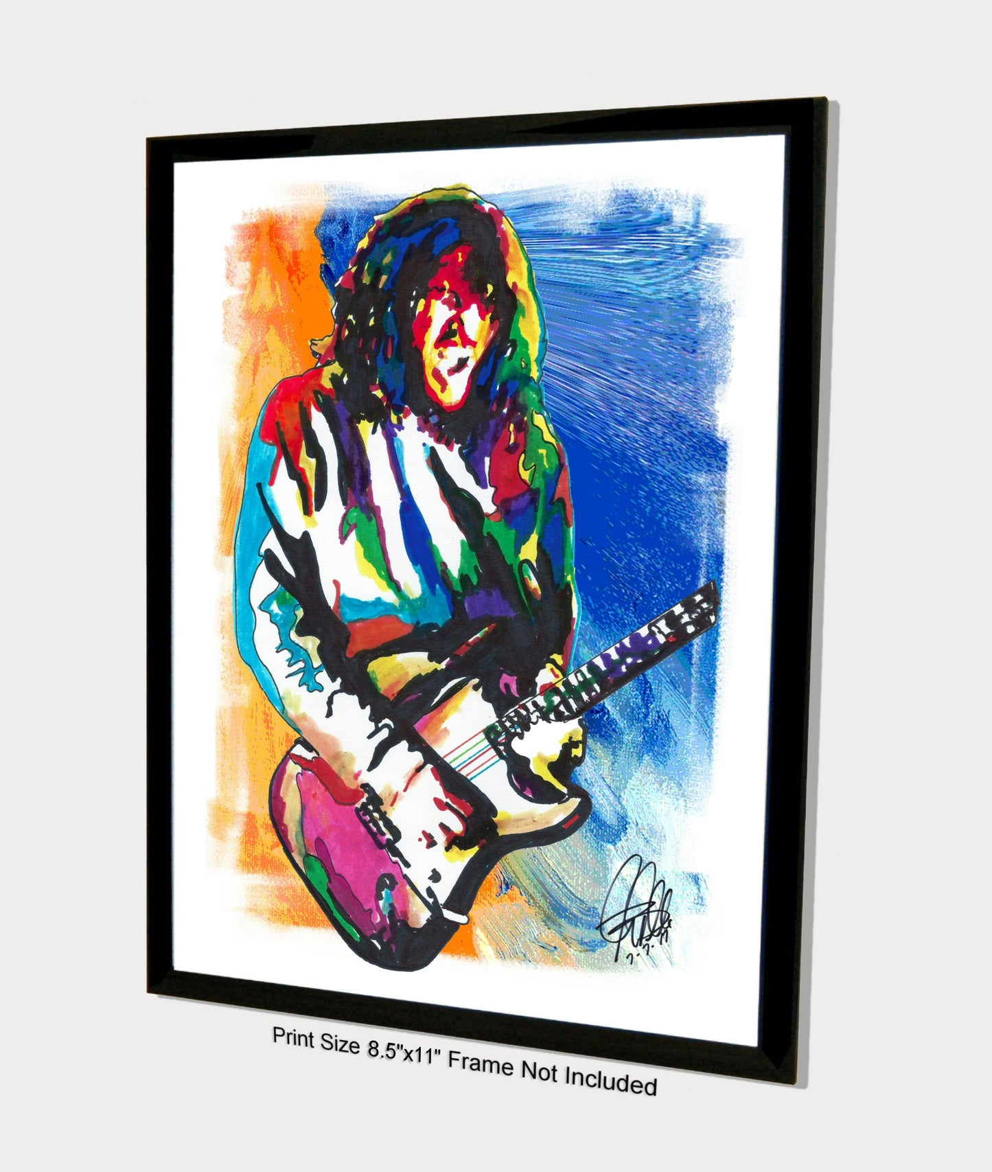 John Frusciante Red Hot Chili Peppers Guitar Music Poster Print Wall Art 8.5x11