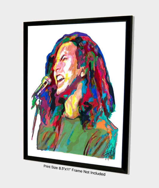 Eddie Vedder Pearl Jam Rock Music Poster Print Wall Art 8.5x11