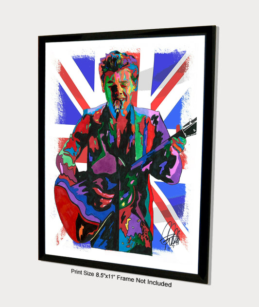 Harry Styles Singer Guitar Pop Rock Music Poster Print Wall Art 8.5x11