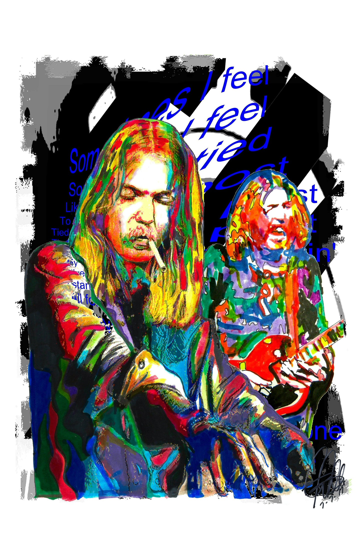 Gregg & Duane Allman Southern Rock Music Poster Print Wall Art 11x17