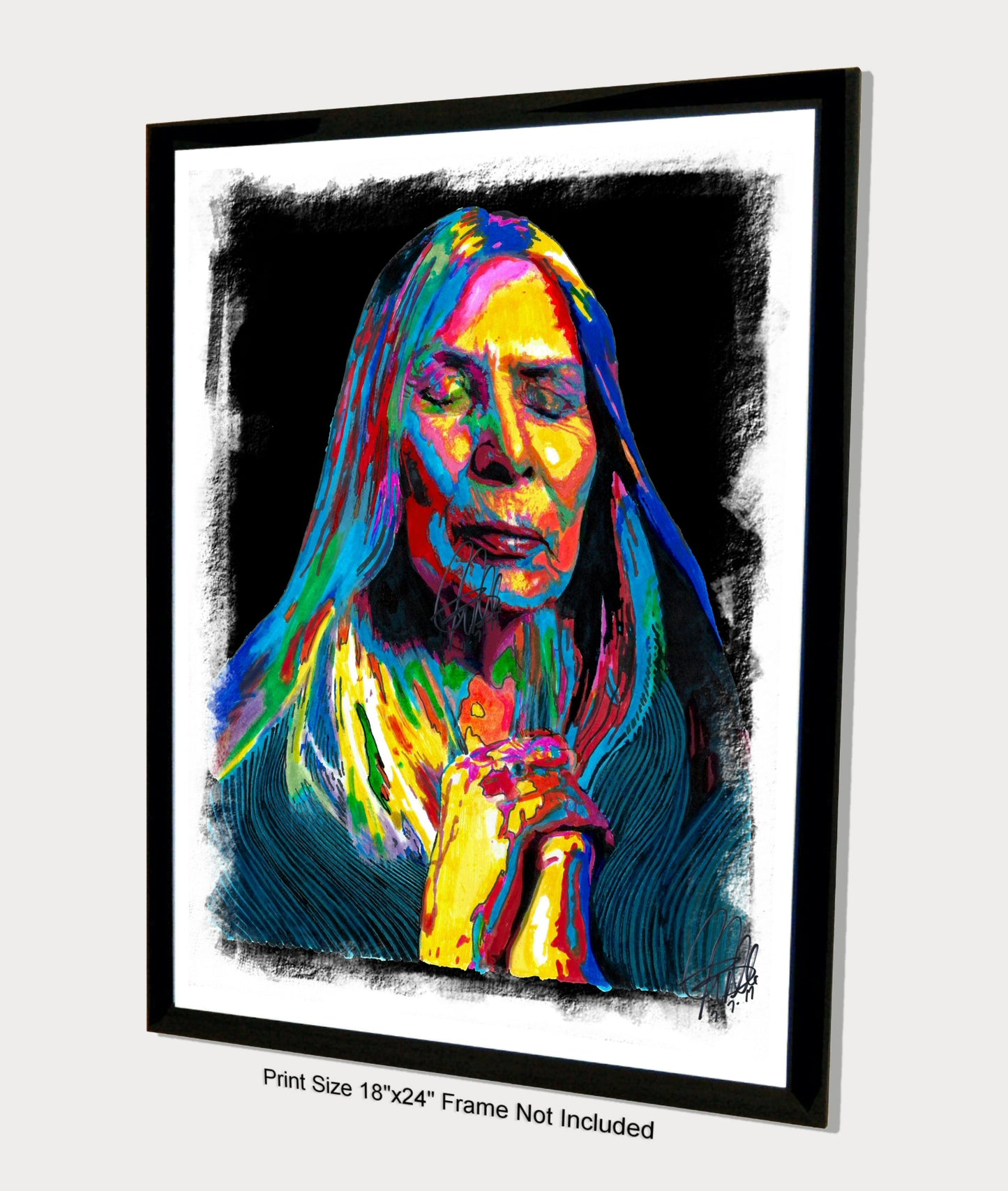 Joni Mitchell Singer Jazz Folk Rock Pop Music Poster Print Wall Art 18x24