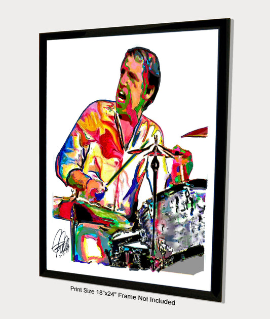 Buddy Rich Drummer Drums Jazz Big Band Music Poster Print Wall Art 18x24