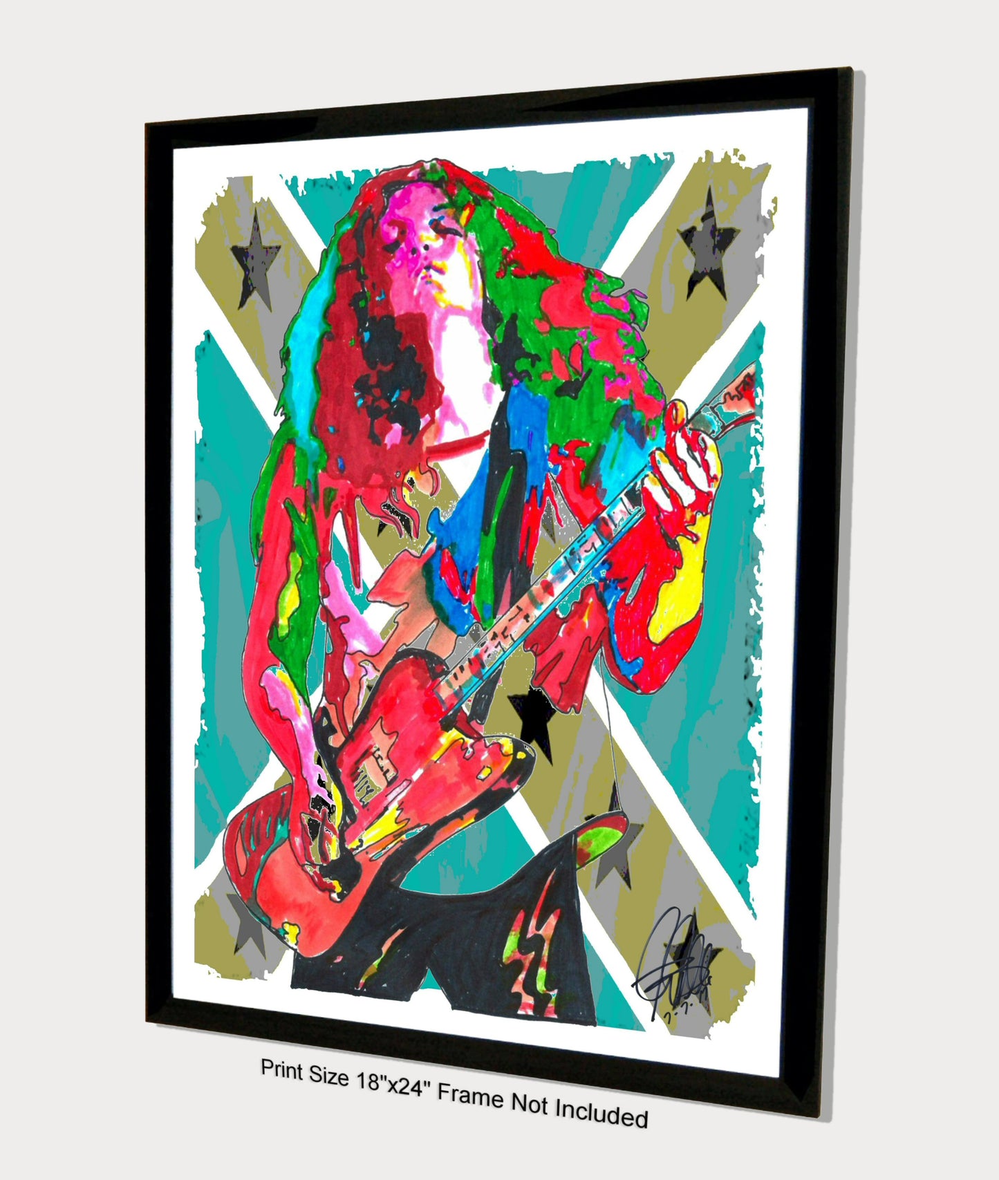 Allen Collins Lynyrd Skynyrd Guitar Rock Music Poster Print Wall Art 18x24