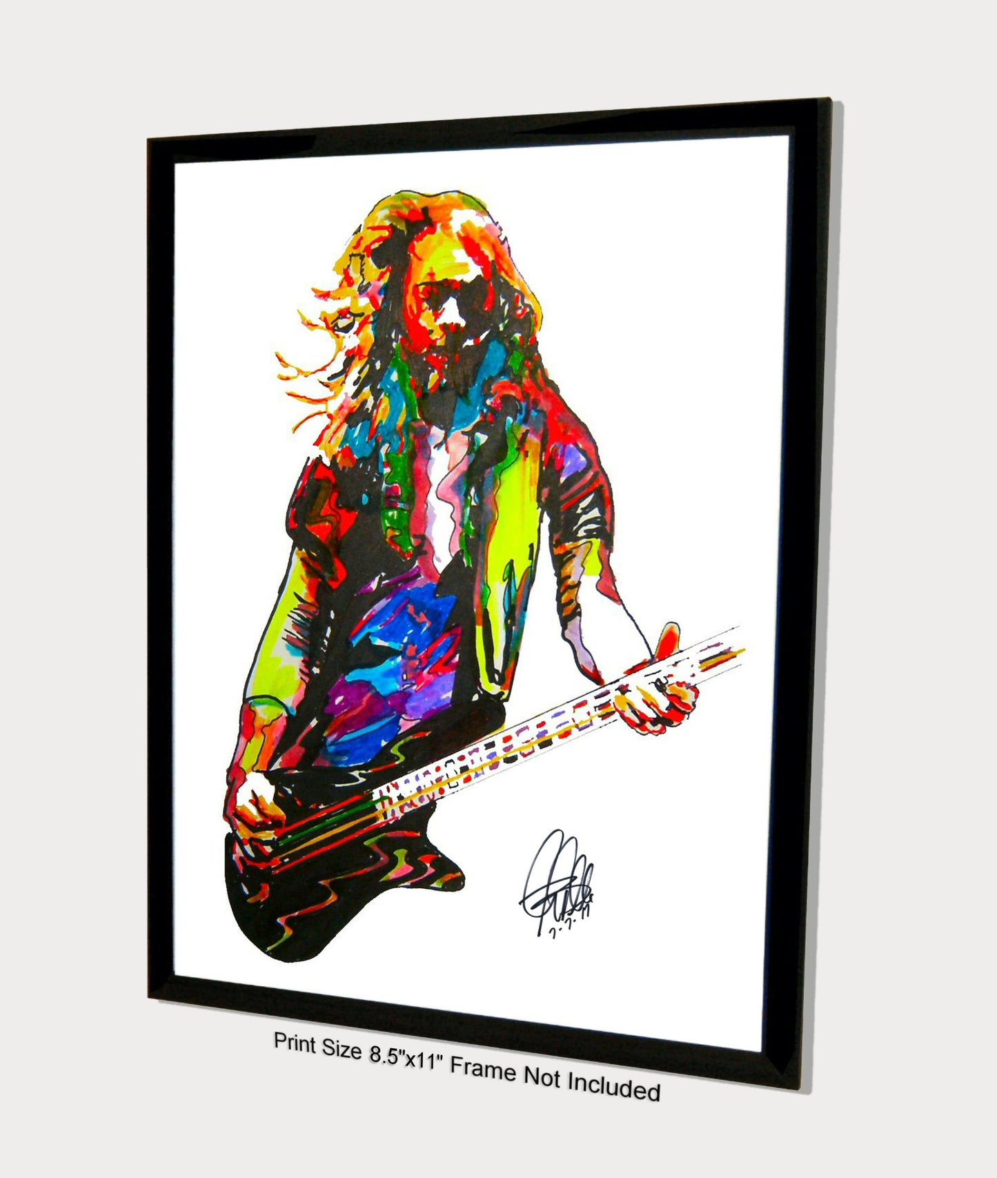 Rex Brown Pantera Bass Guitar Heavy Metal Music Poster Print Wall Art 8.5x11