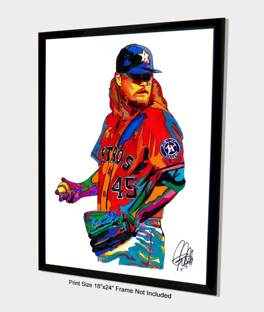 Ryne Stanek Houston Astros Pitcher Baseball Sports Print Poster Wall Art 18x24