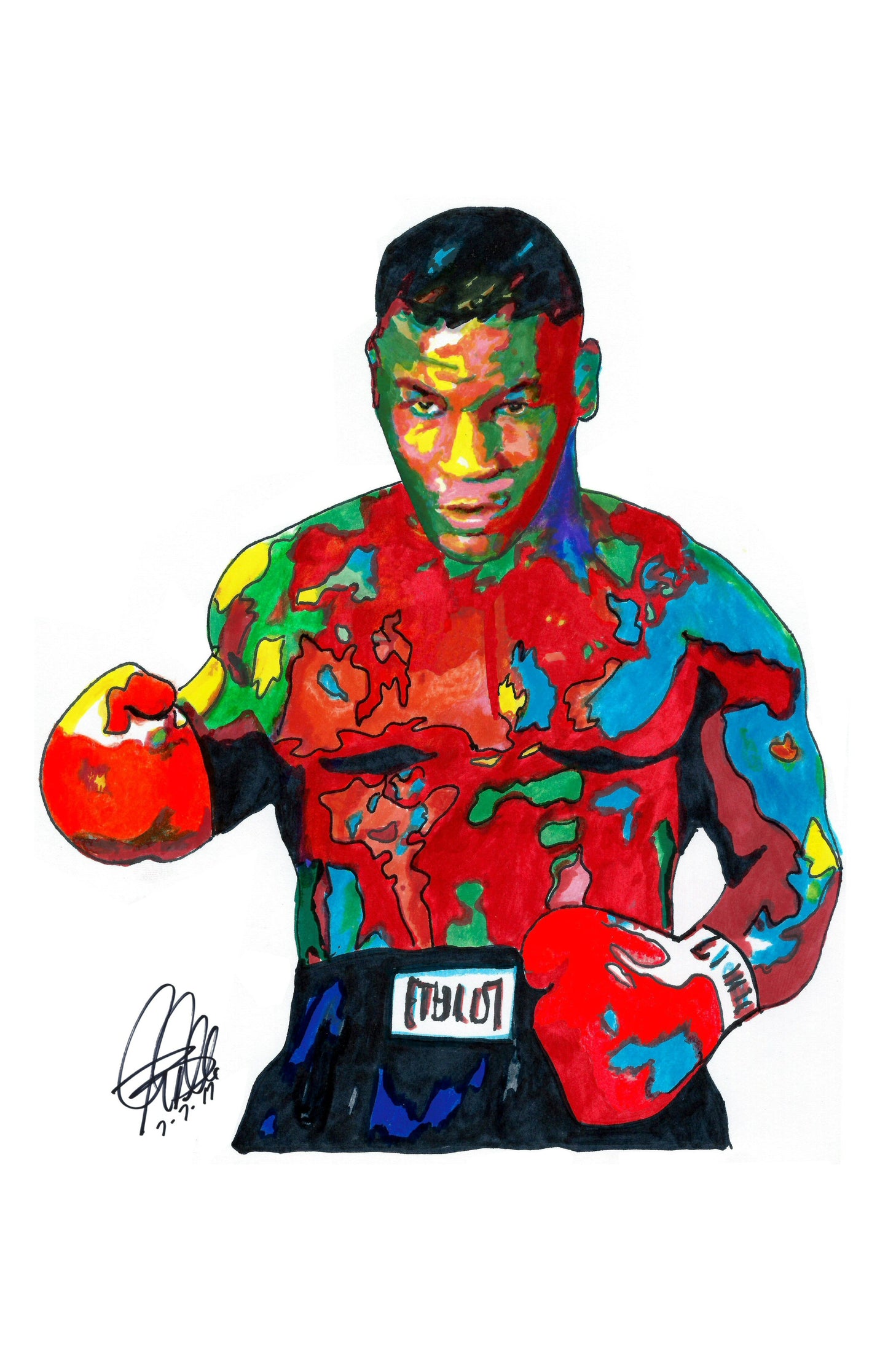 Mike Tyson Heavyweight Boxer Boxing Poster Print Wall Art 11x17