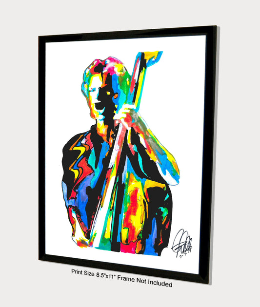 Sting The Police Singer Bass Rock Music Poster Print Wall Art 8.5x11