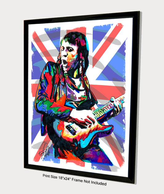 Robin Trower Guitar Hard Rock Music Poster Print Wall Art 18x24