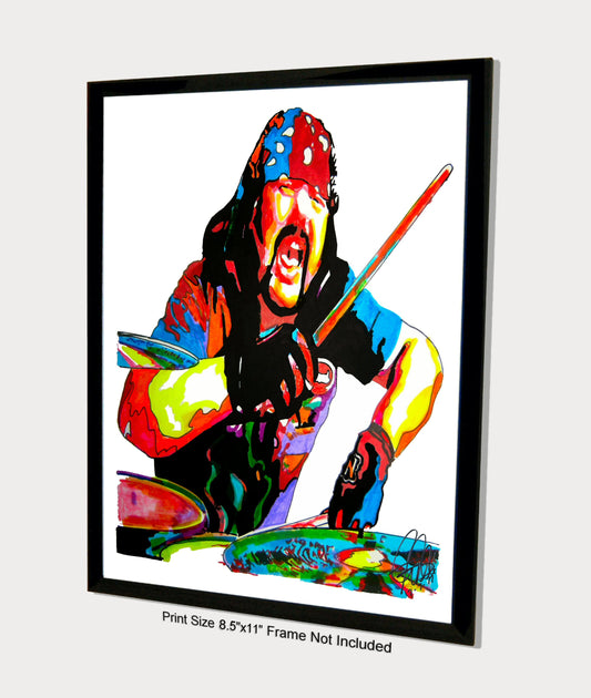 Vinnie Paul Pantera Drummer Heavy Metal Music Poster Print Wall Art 8.5x11