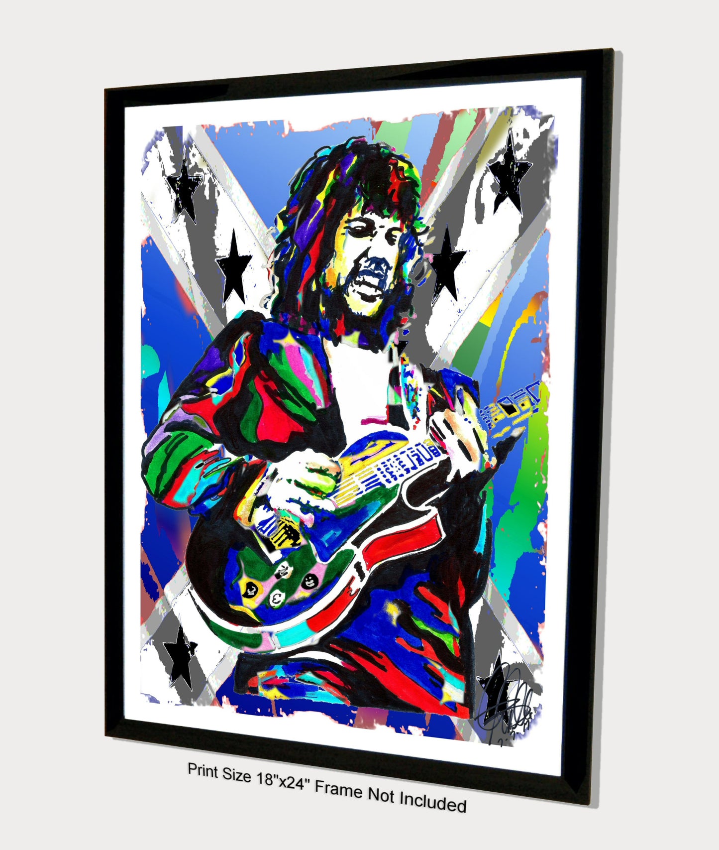 Steve Gaines Lynyrd Skynyrd Guitar Rock Music Print Poster Wall Art 18x24