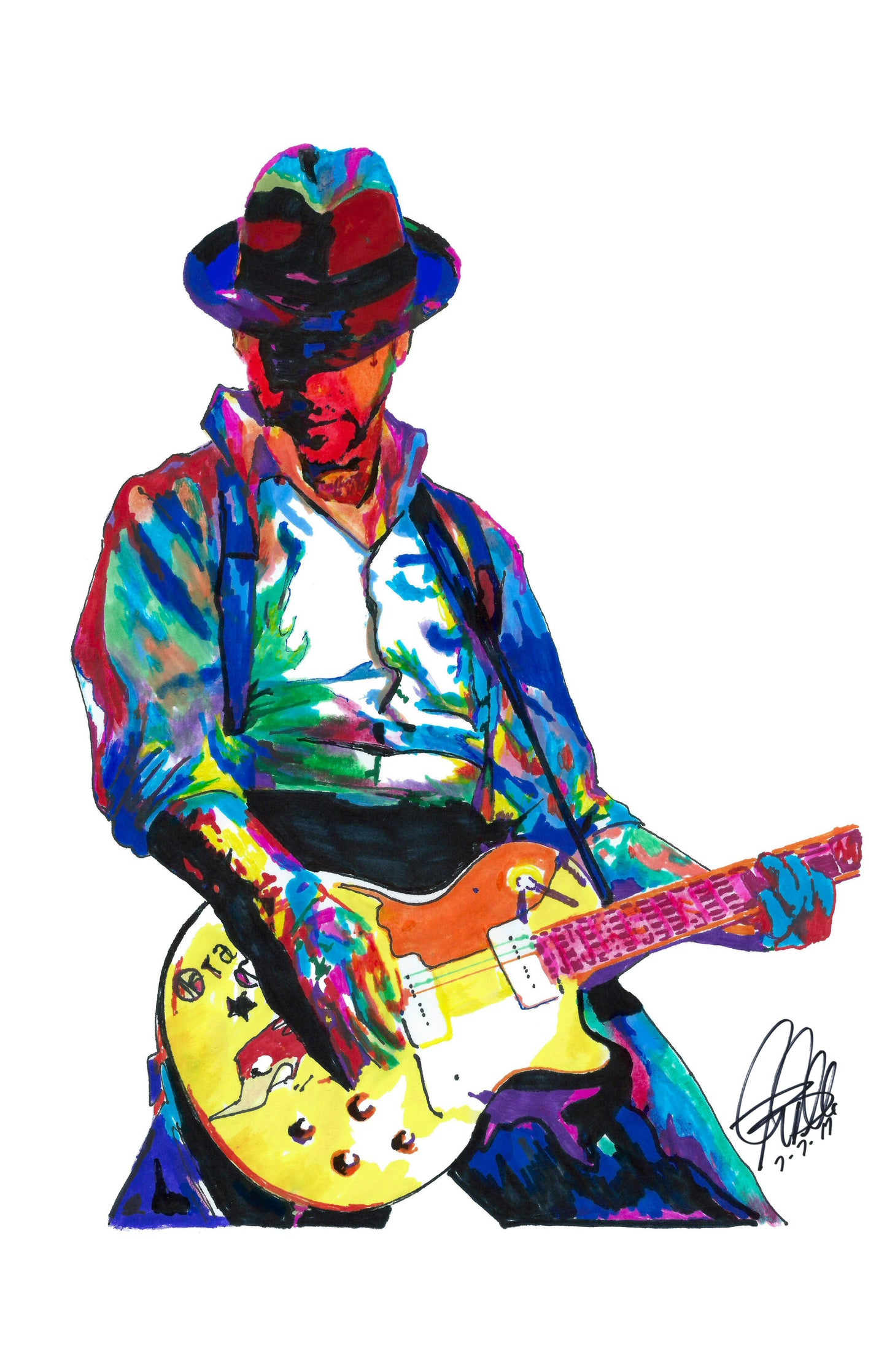 Mike Ness Social Distortion Guitar Rock Music Poster Print Wall Art 11x17