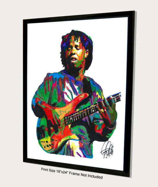 Victor Wooten American Bass Funk Rock Music Print Poster Wall Art 18x24