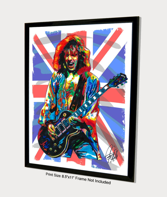 Peter Frampton Guitar Hard Rock Music Poster Print Wall Art 8.5x11