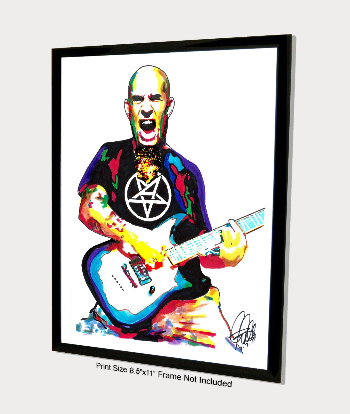 Scott Ian Anthrax Guitar Thrash Metal Music Print Poster Wall 8.5x11