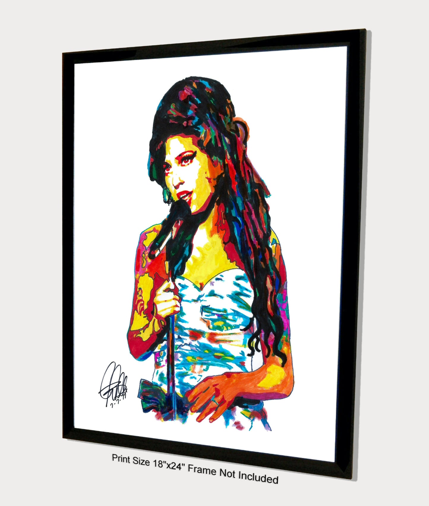 Amy Winehouse Singer Soul Music Print Poster Wall Art 18x24