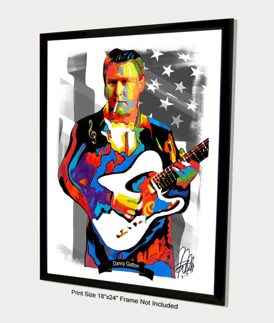 Danny Gatton Guitar Blues Rockabilly Jazz Music Poster Print Wall Art 18x24