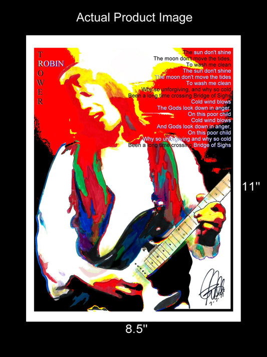 Robin Trower Bridge of Sighs Guitar Hard Rock Music Poster Print Wall Art 8.5x11