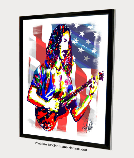 Frank Zappa Mothers of Invention Guitar Rock Music Poster Print Wall Art 18x24