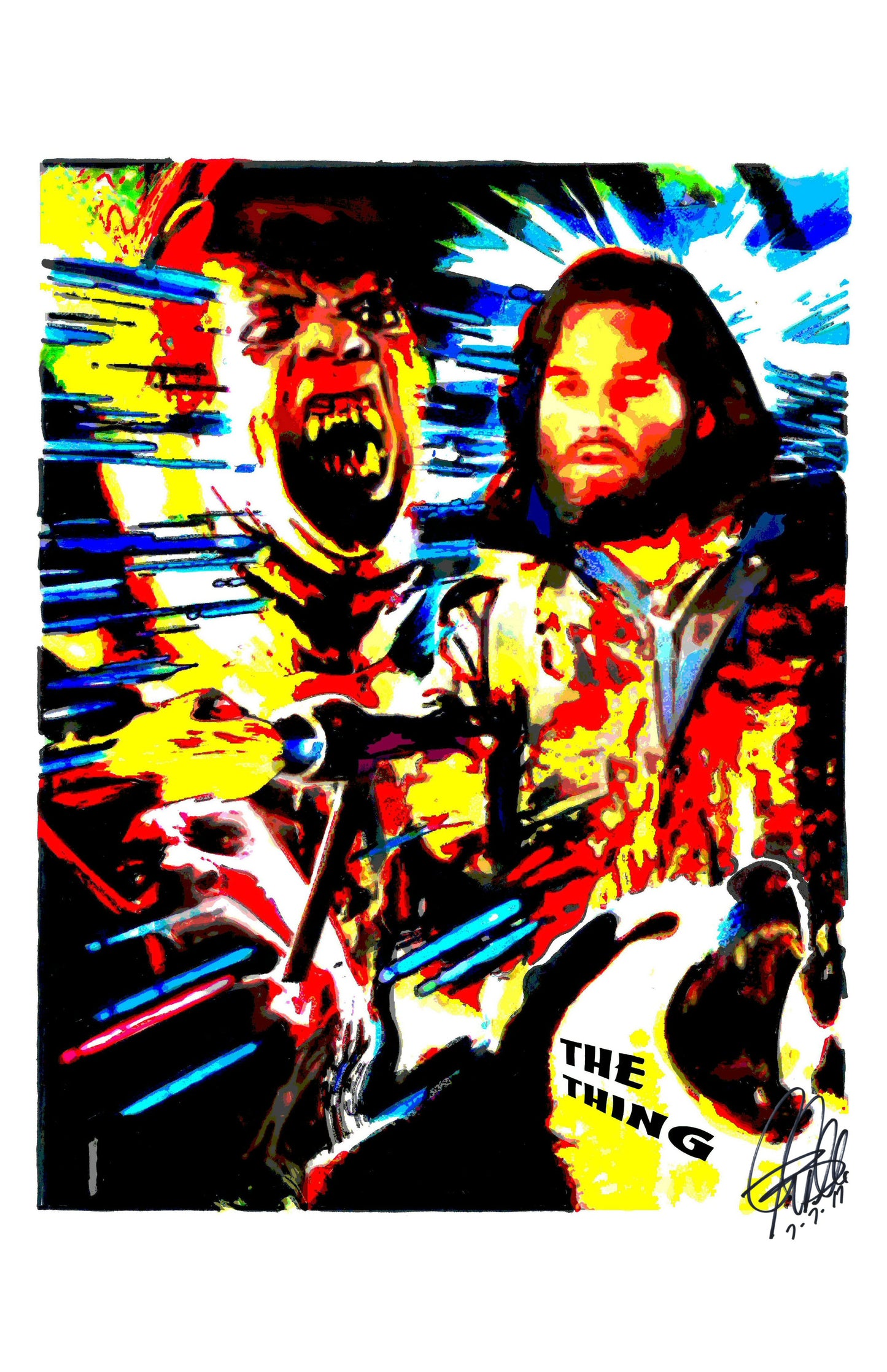 The Thing John Carpenter Kurt Russell Horror Film Poster Print Wall Art 11x17