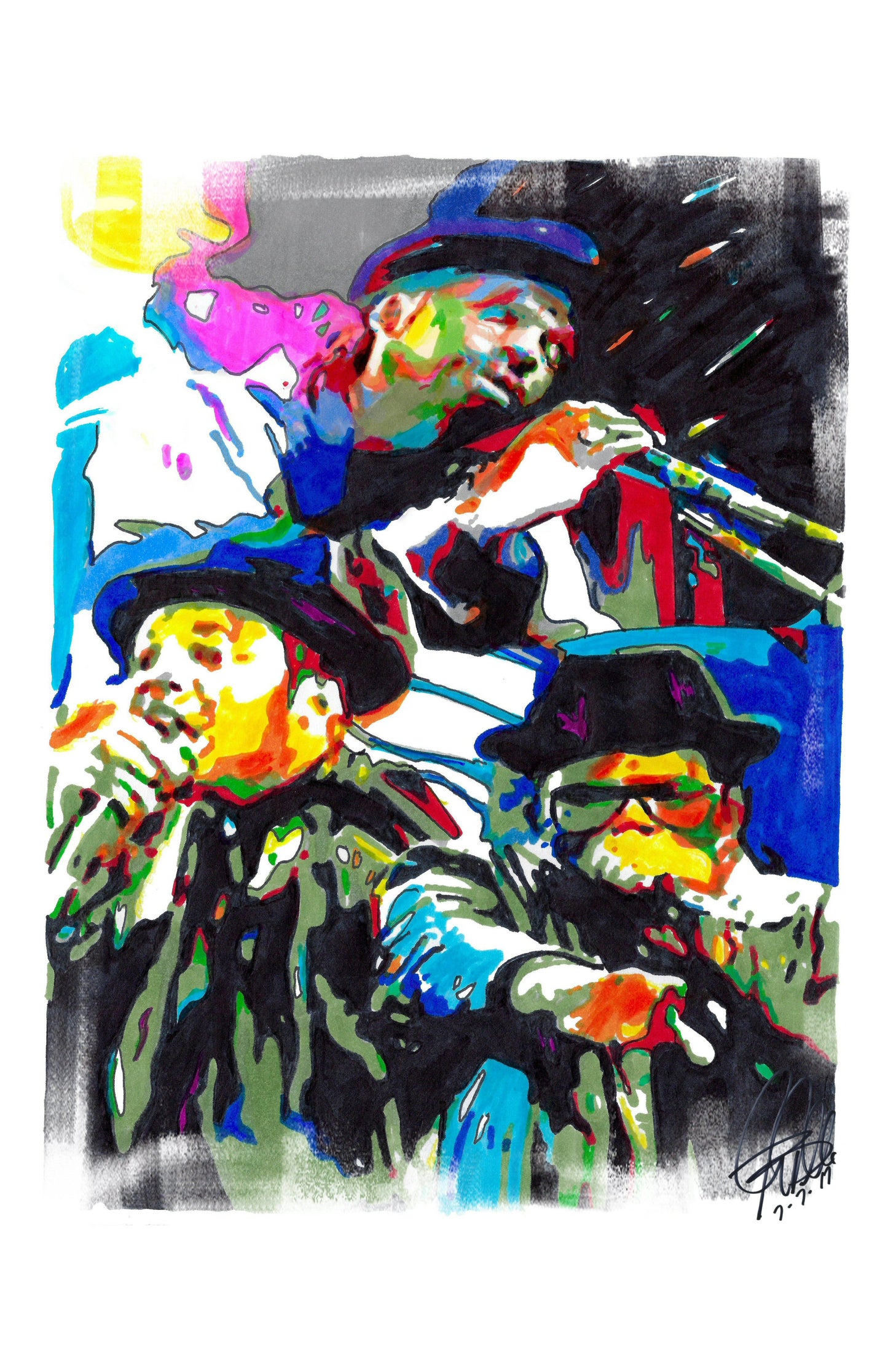 Run DMC Hip Hop Rap Rock Music Poster Print Wall Art 11x17