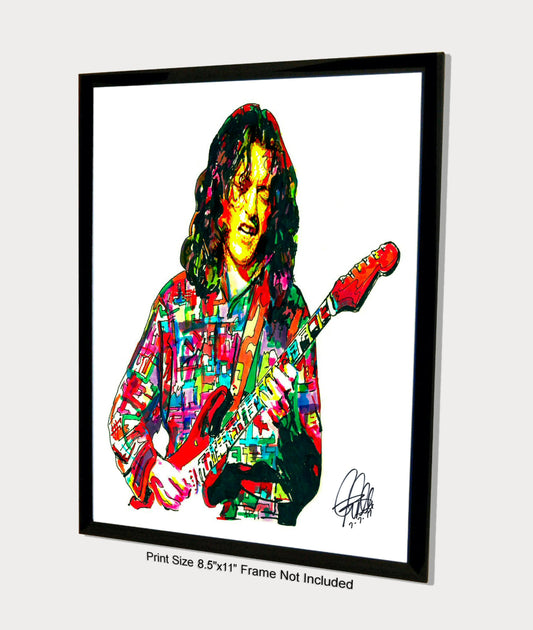 Rory Gallagher Guitar Rock Music Poster Print Wall Art 8.5x11