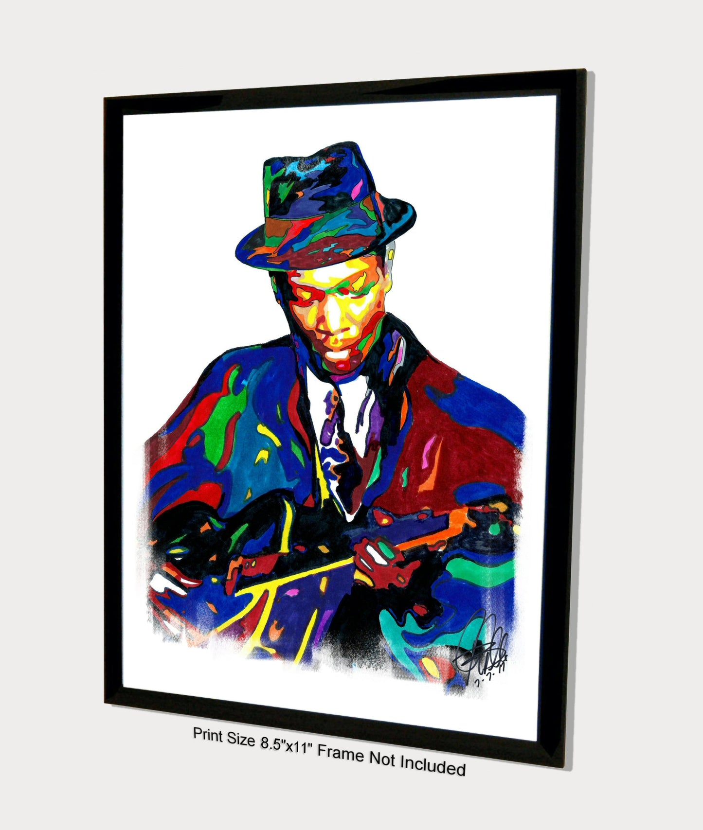 Charlie Christian Guitar Jazz Music Poster Print Wall Art 8.5x11