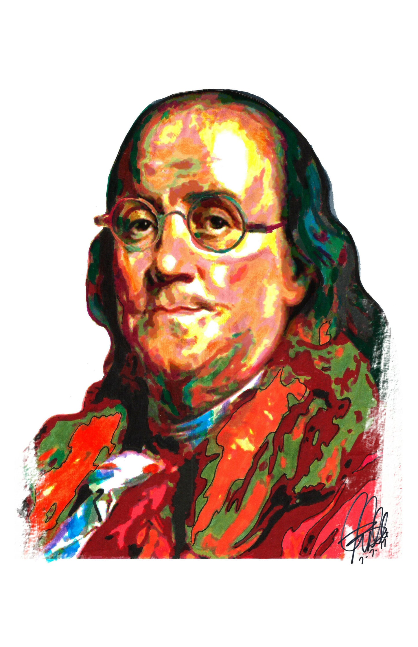 Benjamin Franklin Founding Fathers USA Politics Poster Print Wall Art 11x17