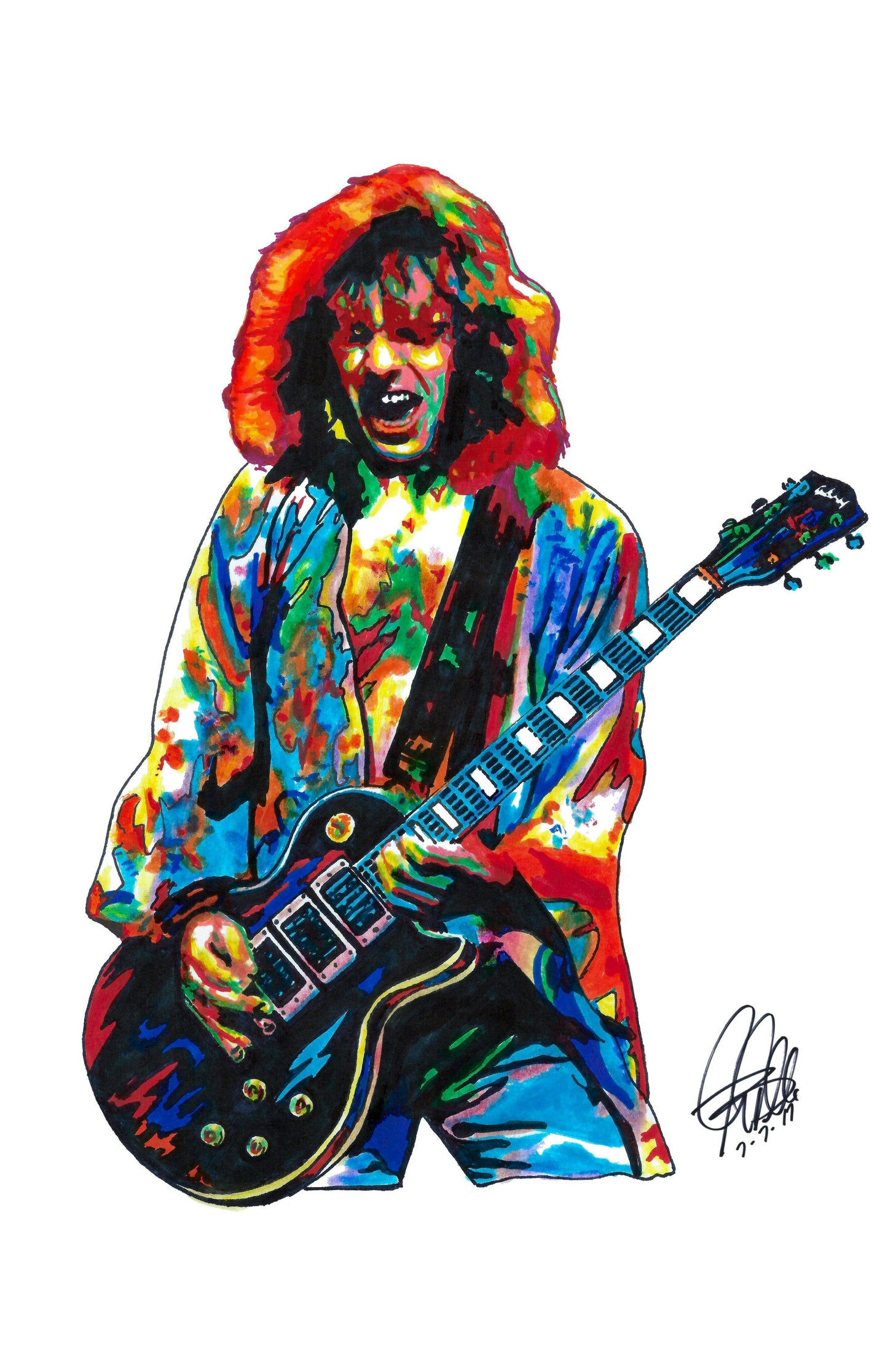 Peter Frampton Guitar Rock Music Poster Print Wall Art 11x17