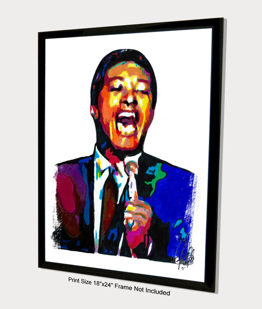 Sam Cooke Singer Piano Guitar Soul Gospel R&B Music Poster Print Wall Art 18x24