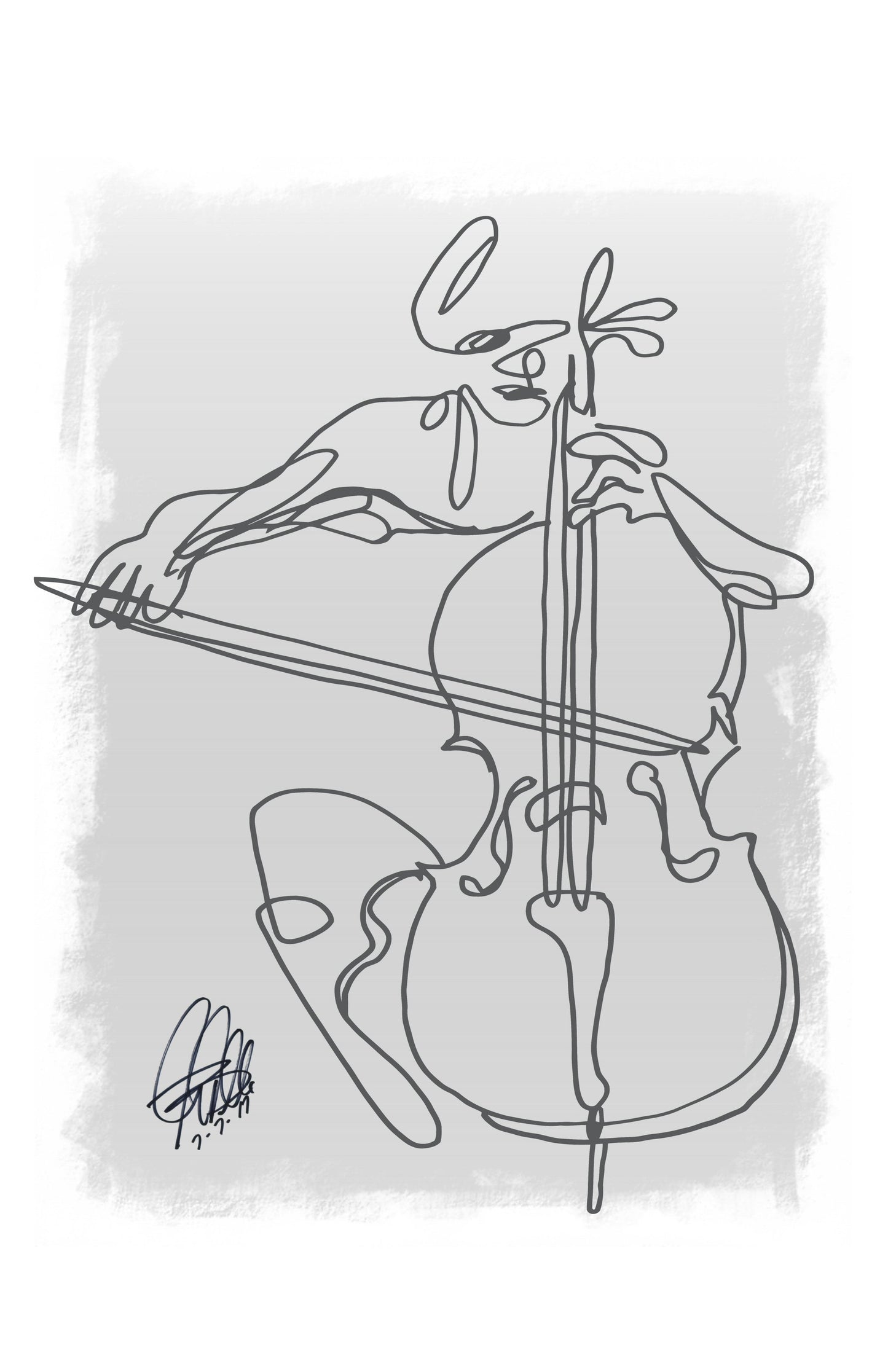 Cello Player Classical Music Poster Print Wall Art 11x17