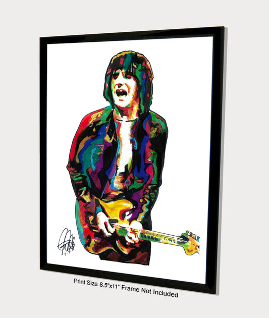 Ronnie Wood Guitar Rock Music Poster Print Wall Art 8.5x11