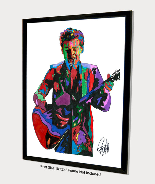 Harry Styles Singer Guitar Rock Music Poster Print Wall Art 18x24