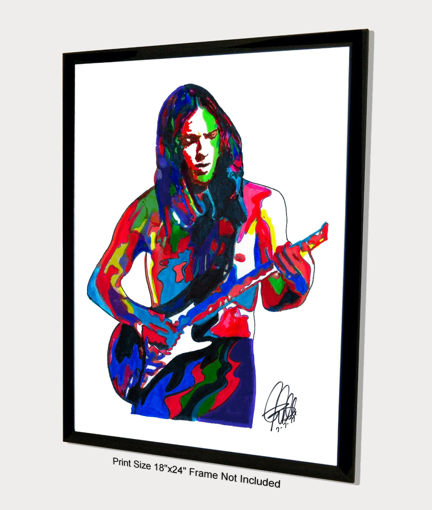 David Gilmour Pink Floyd Guitar Rock Music Poster Print Wall Art 18x24