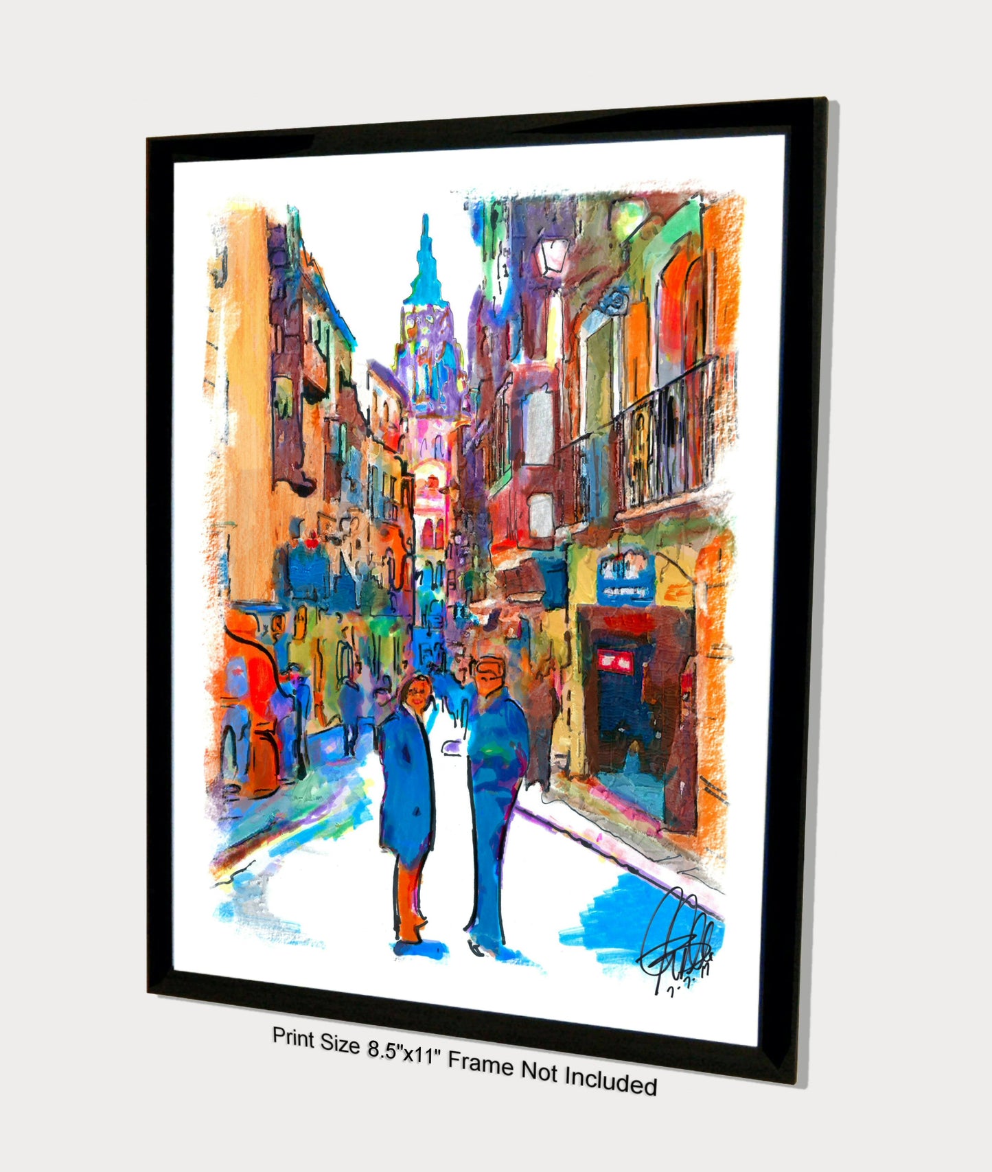 Vacation in Spain Europe Poster Print Wall Art 8.5x11