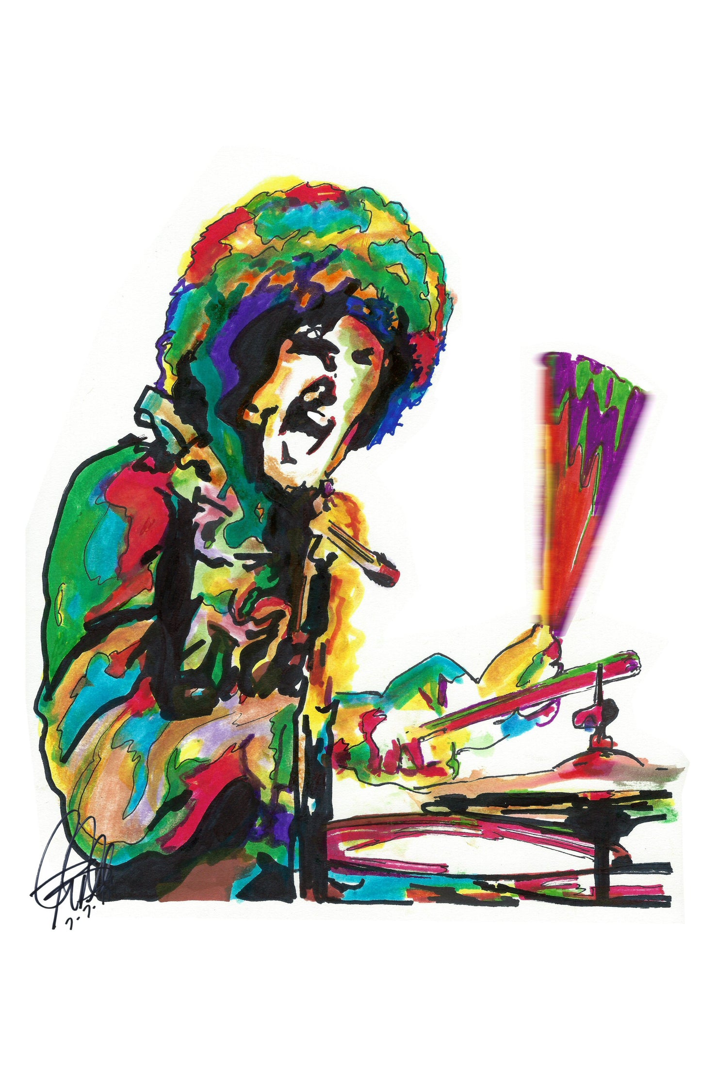 Mitch Mitchell Jimi Hendrix Experience Drums Music Poster Print Wall Art 11x17