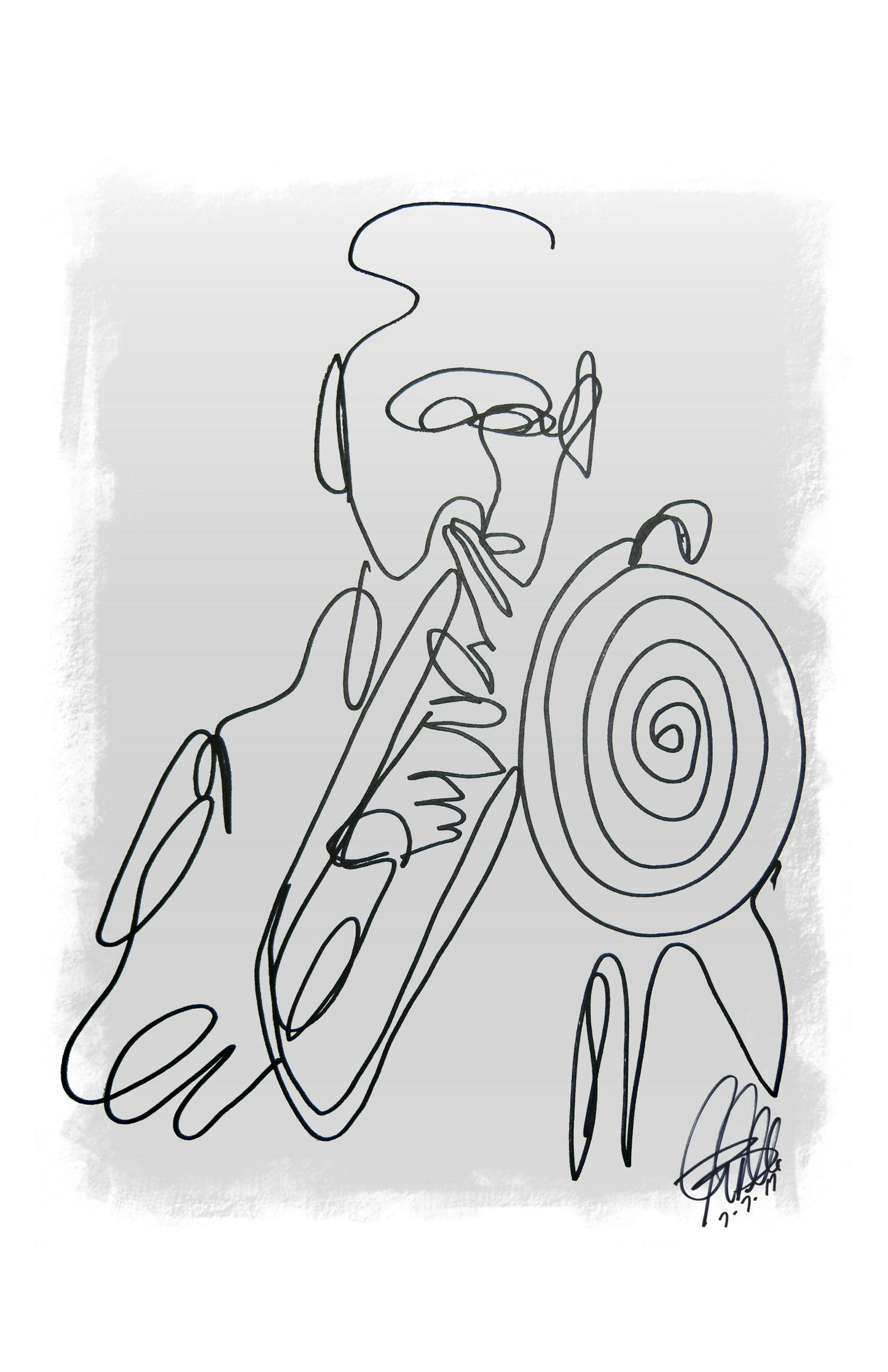 Trombone Player Music Poster Print Wall Art 11x17