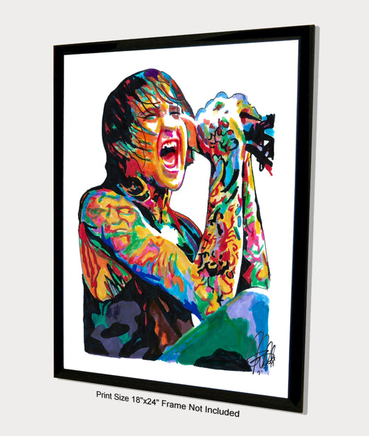 Mitch Lucker Suicide Silence Singer Deathcore Music Poster Print Wall Art 18x24