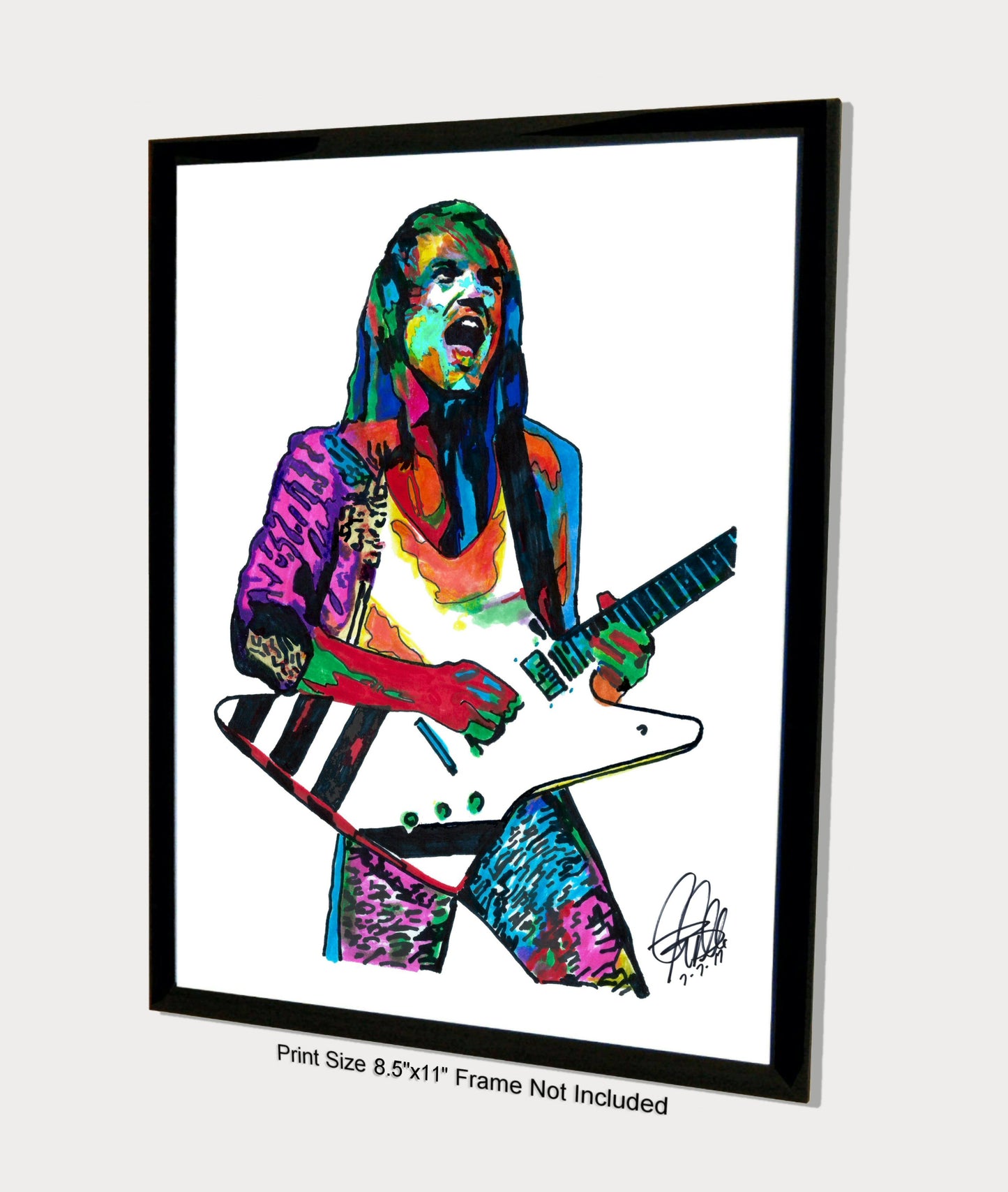 Matthias Jabs Scorpions Guitar Rock Music Poster Print Wall Art 8.5x11