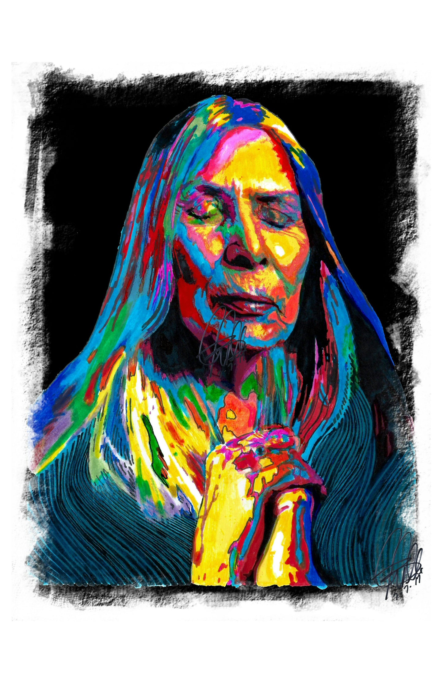 Joni Mitchell Singer Jazz Folk Rock Pop Music Poster Print Wall Art 11x17