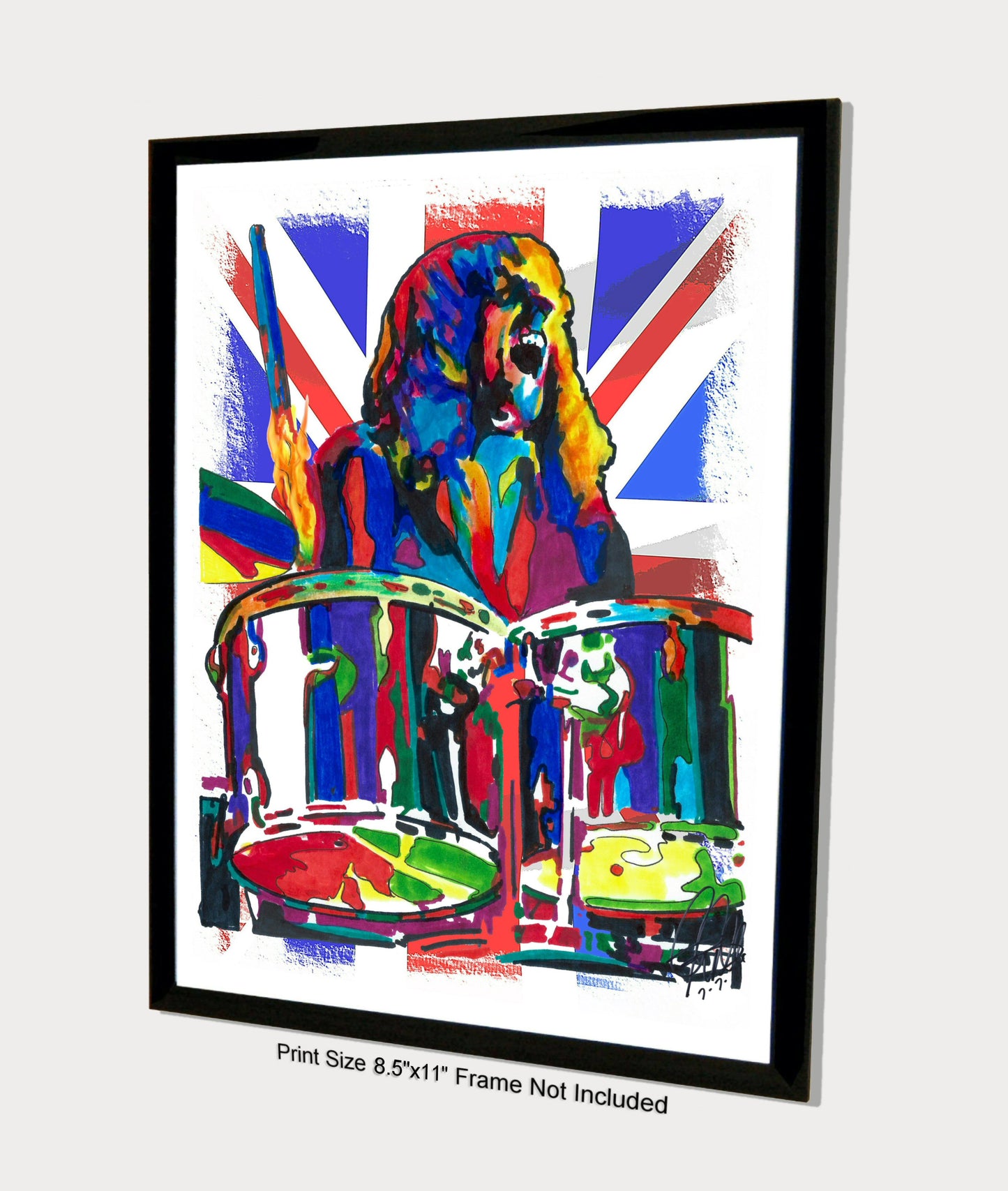 Alan White Yes Drums Progressive Rock Music Poster Print Wall Art 8.5x11