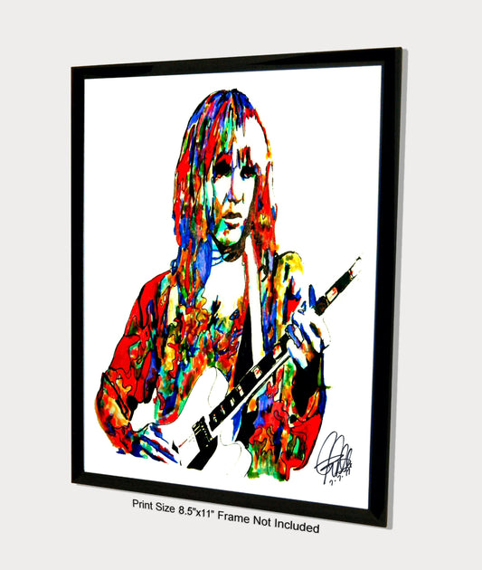 Alex Lifeson Rush Guitar Rock Music Poster Print Wall Art 8.5x11