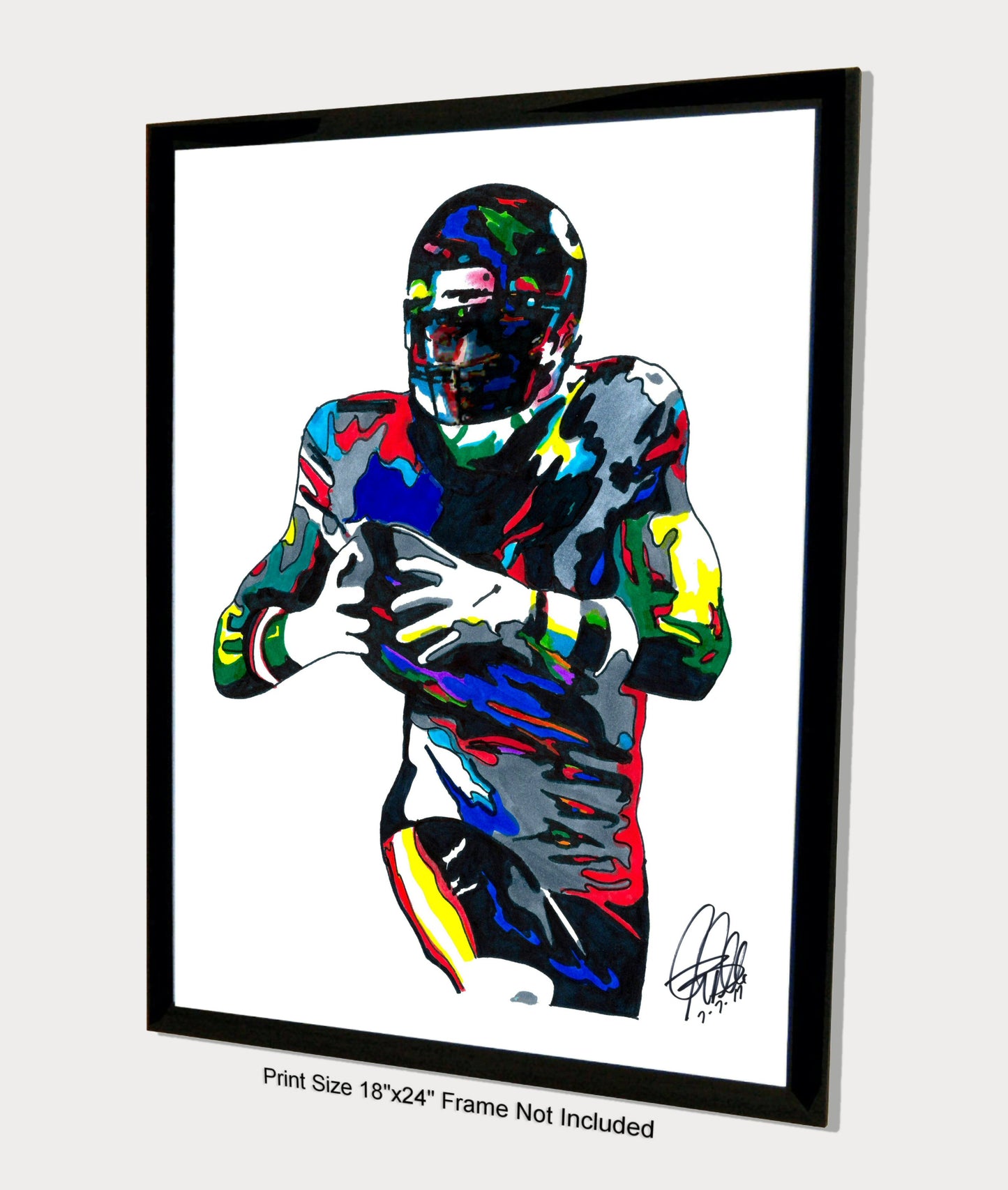 Ha Ha Clinton Dix Chicago Bears Safety Football Poster Print Wall Art 18x24