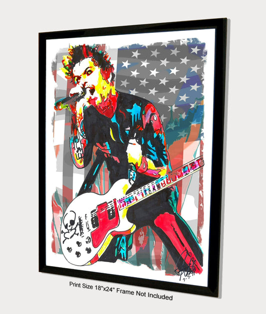 Billie Joe Armstrong Green Day Punk Rock Music Poster Print Wall Art 18x24