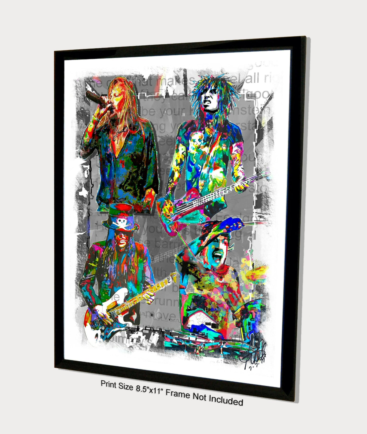 Motley Crue Heavy Metal Hard Rock Music Poster Print Wall Art 8.5x11