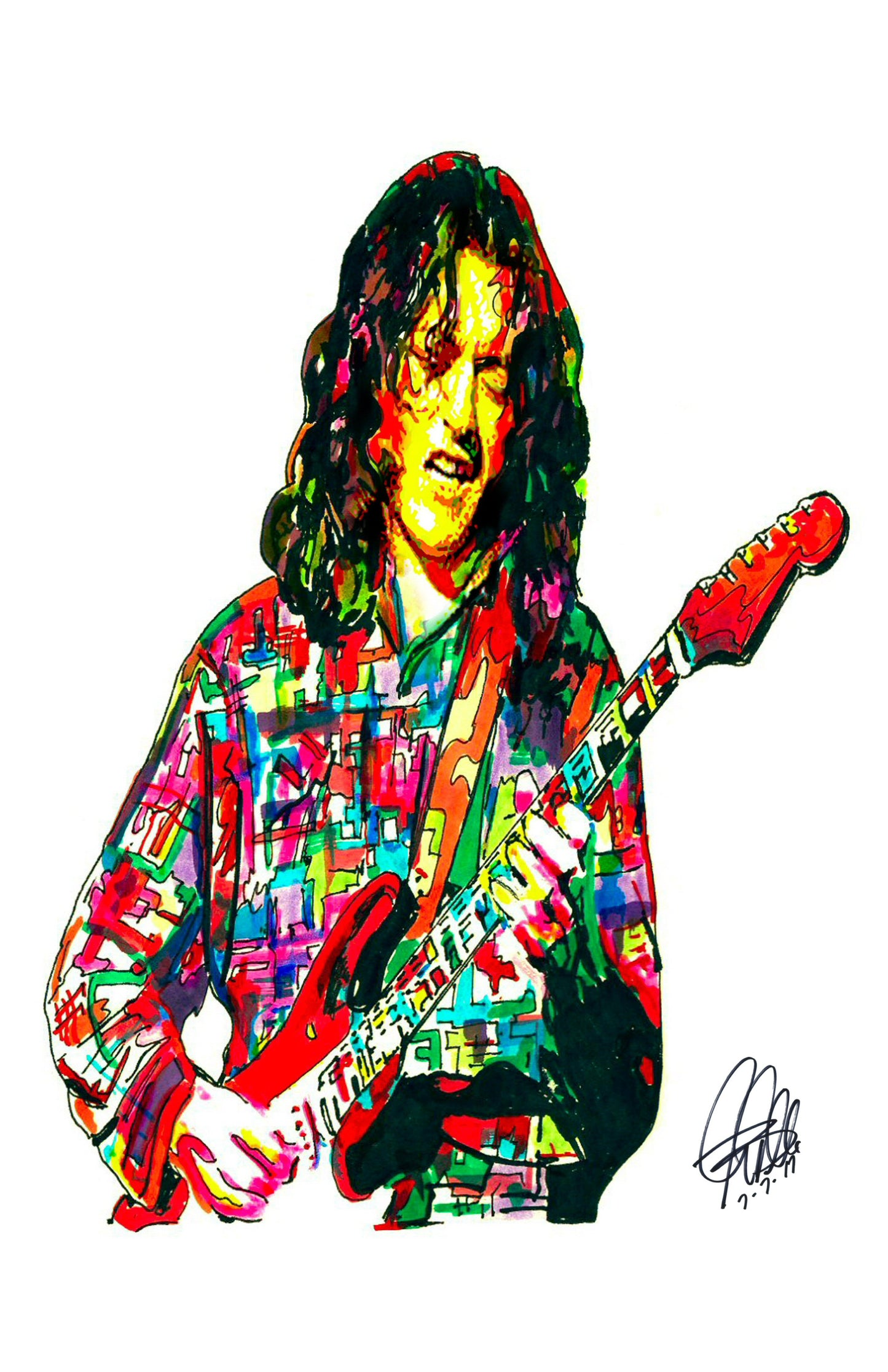 Rory Gallagher Guitar Rock Music Poster Print Wall Art 11x17