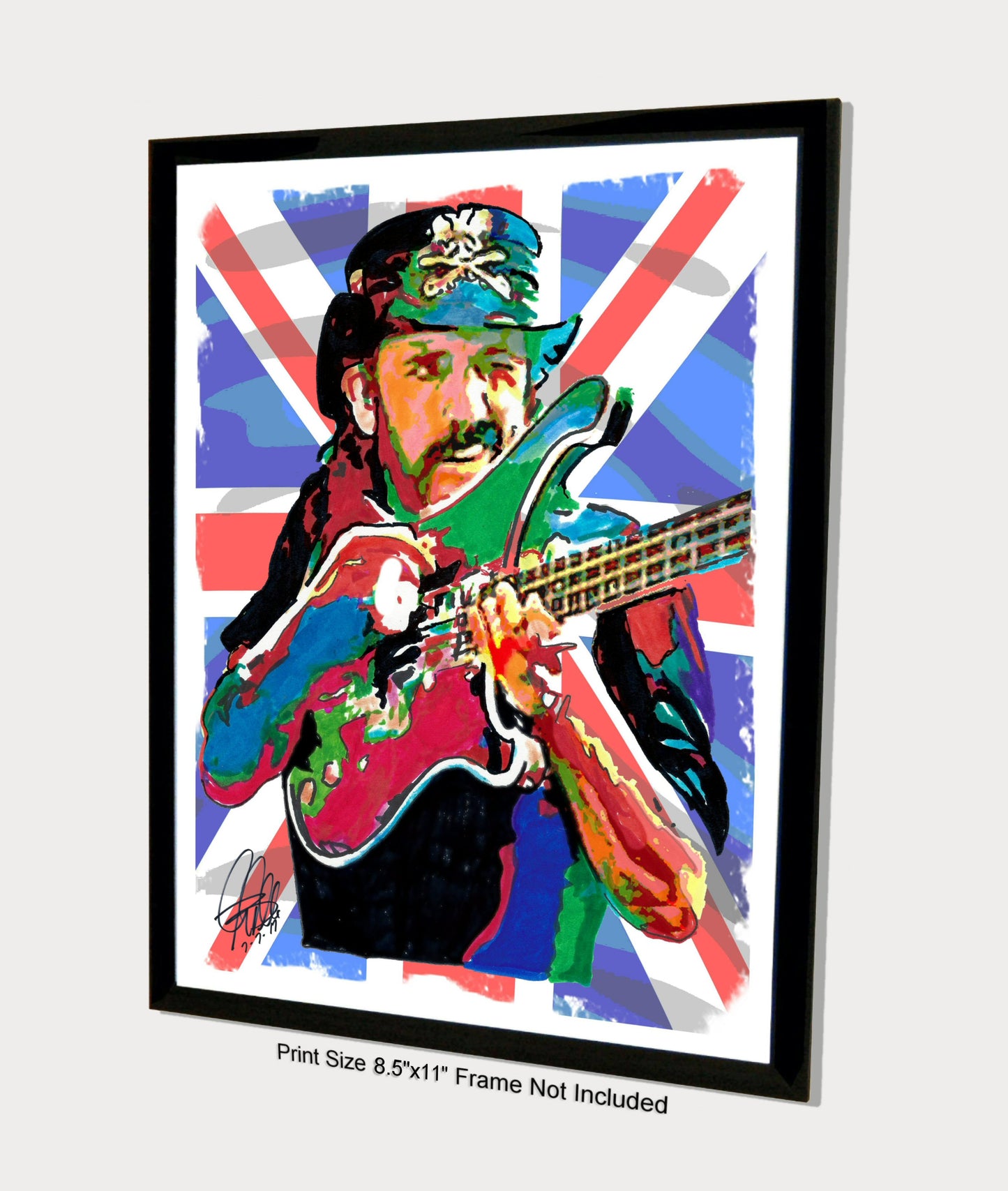 Lemmy Motorhead Bass Guitar Metal Rock Music Poster Print Wall Art 8.5x11