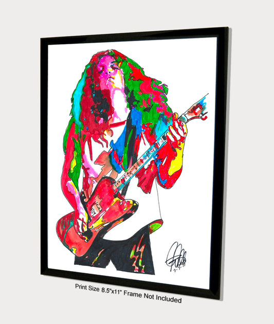 Allen Collins Lynyrd Skynyrd Guitar Music Poster Print Wall Art 8.5x11