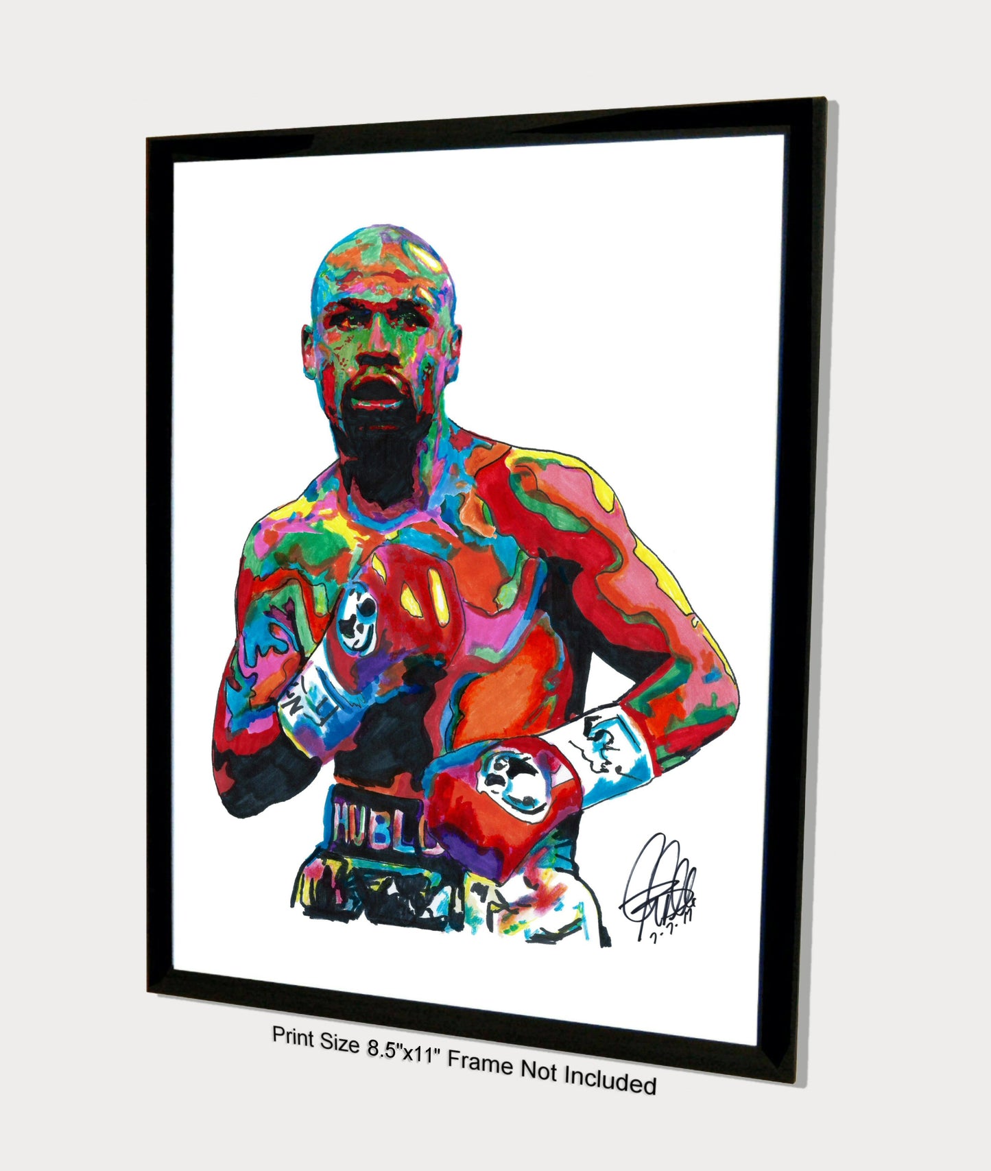 Floyd Mayweather Boxer World Champion Boxing Poster Print Wall Art 8.5x11